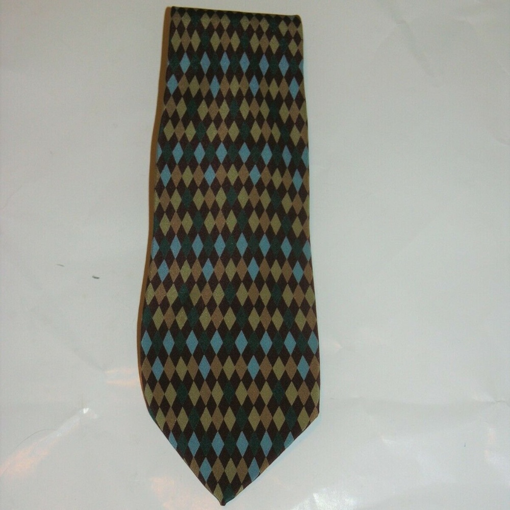 Gianni Versace Vintage Abstract Diamond Short Tie